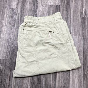 COLUMBIA SPORTSWEAR Straight Leg Packable Khaki Convertible Pants Womens 12 Long